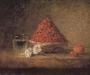 Jean Baptiste Simeon Chardin With wild strawberry basket oil painting artist